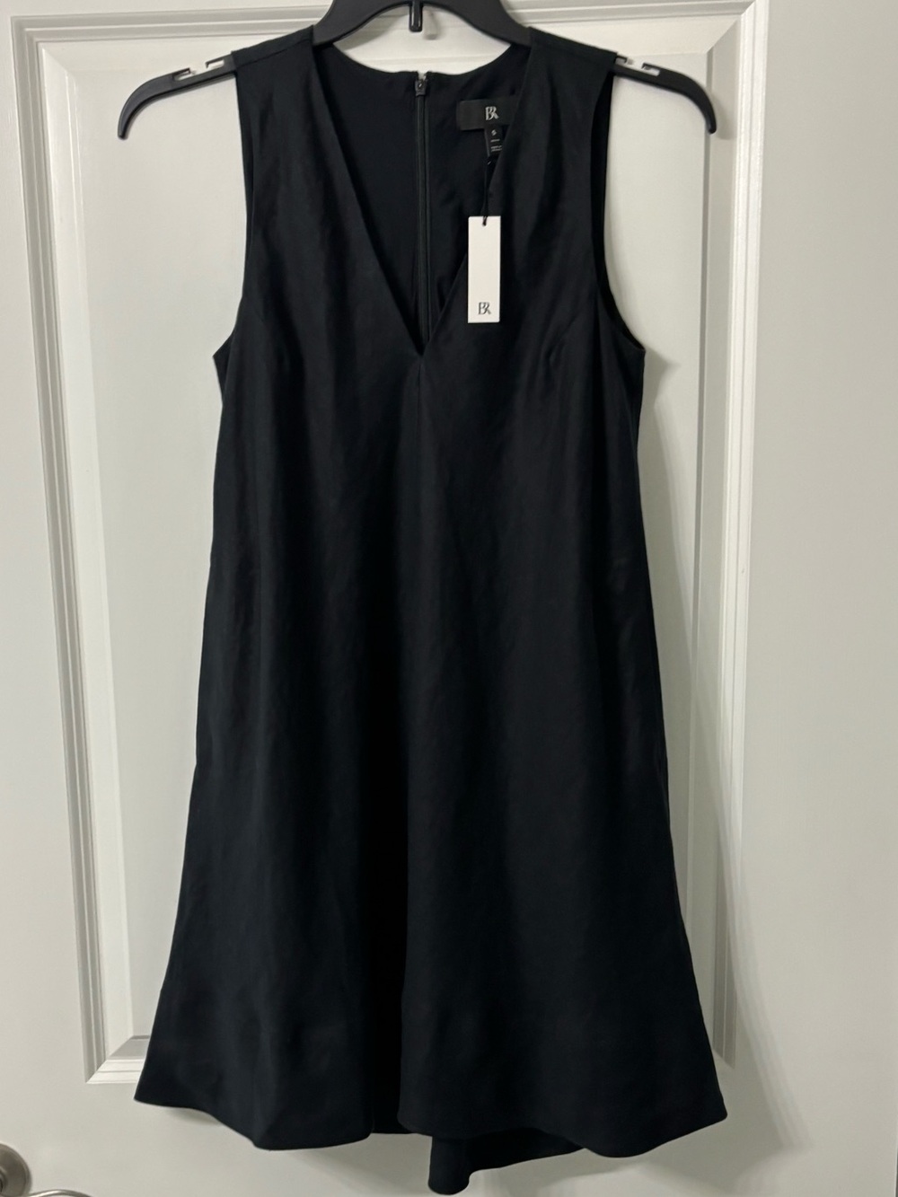 Banana Republic Black Linen Trapeze dress size Small Petite